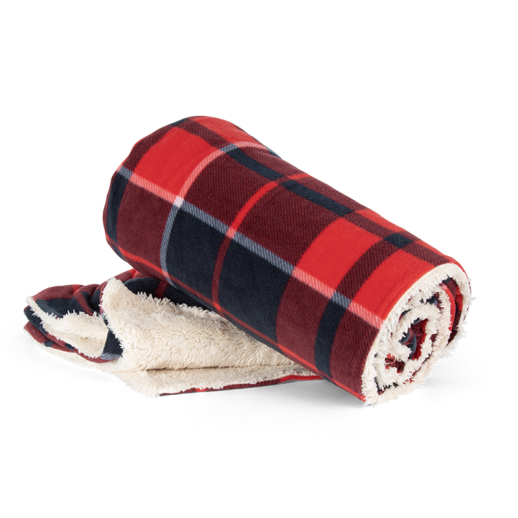Plaid van Sherpa bedrukken | Red/Navy