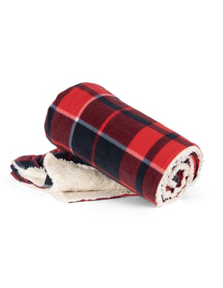 Plaid van Sherpa bedrukken | Red/Navy