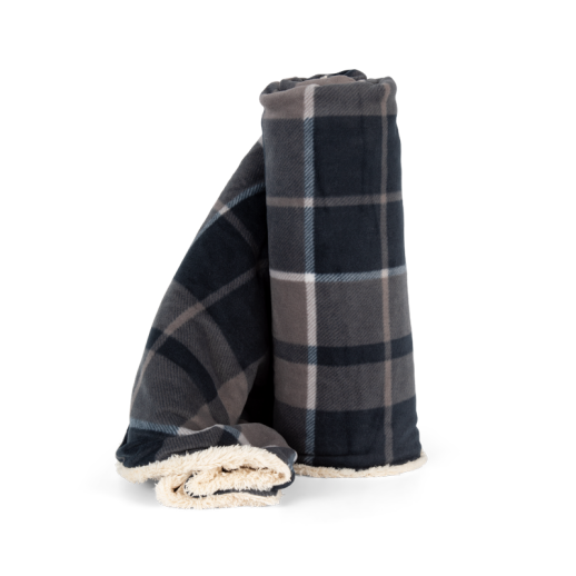 Plaid van Sherpa bedrukken | Grijs/Navy