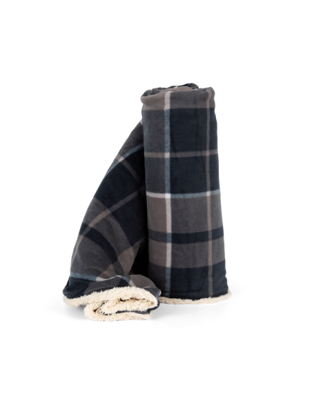 Plaid van Sherpa bedrukken | Grijs/Navy